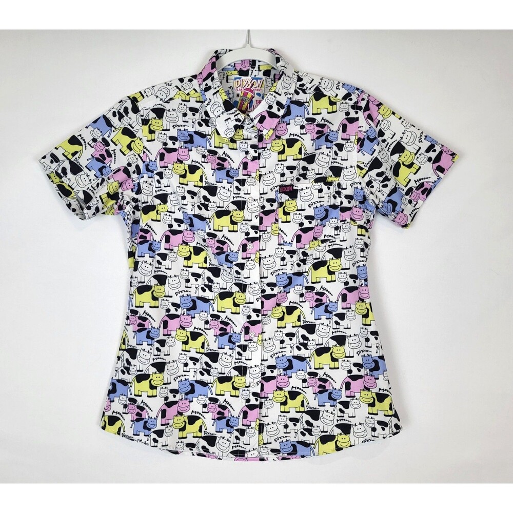 Dixxon Flannel Co The Link Cow Party Shirt Size Medium